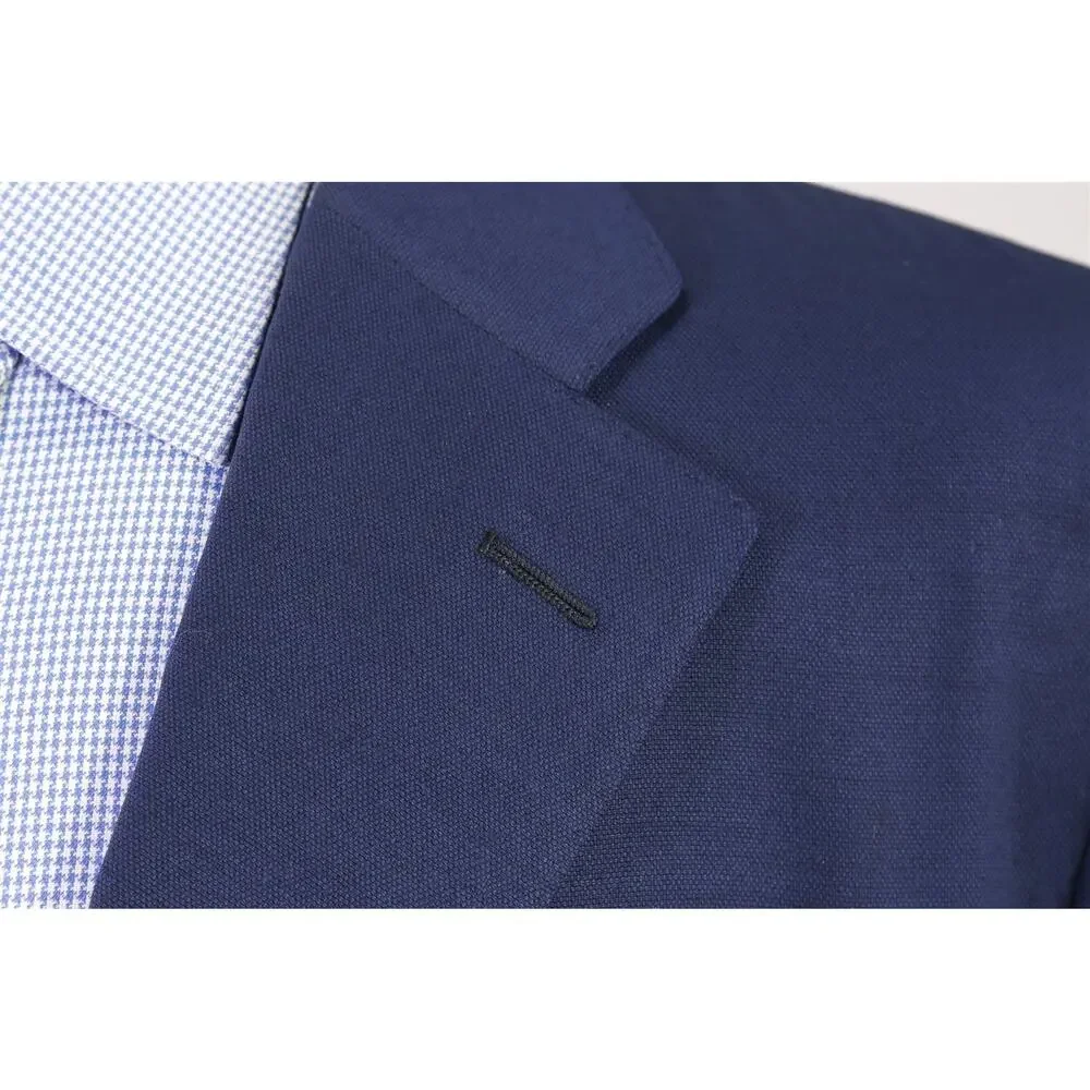 Ermenegildo Zegna Navy Blue High Performance Wool Patch Pocket Blazer Jacket 44R